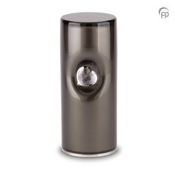 Medium Kristalglazen Cilinder Dierenurn Black (1 liter)