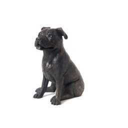 Honden Urn of Asbeeld Zittende Bull Terrier (2 liter)