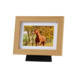 Paard of Pony Urn met Houten Fotolijst Eiken (4 liter)