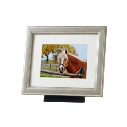 Paard of Pony Urn met Houten Fotolijst Zilver (4 liter)