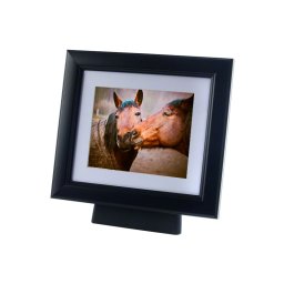 Paard of Pony Urn met Houten Fotolijst Zwart (4 liter)