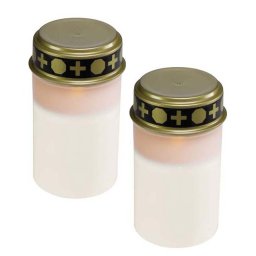 2 Witte LED-Noveenkaarsen