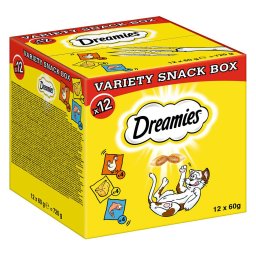 12x60g kattensnack mixbox (Kip, Kaas, Zalm) Dreamies Kattensnacks