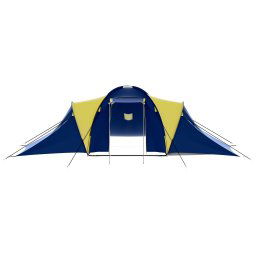 vidaXL Tent 9-persoons polyester blauw en geel
