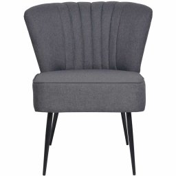 vidaXL Cocktailstoel stof donkergrijs