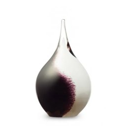 Kristalglazen 3D Mini Traan Urn Zwartwit Opaque (0.05 liter)