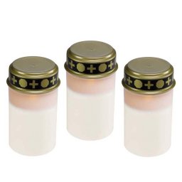 3 Witte LED-Noveenkaarsen met Timer