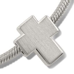Strak Design Zilveren Memorial Asbead Kruis