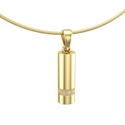 Gouden Ashanger Buisje met 9 Diamantjes