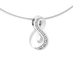 Zilveren Ashanger Infinity met 11 Zirkonia