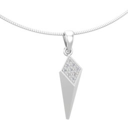 Witgouden Ashanger Pegel met 9 Diamantjes