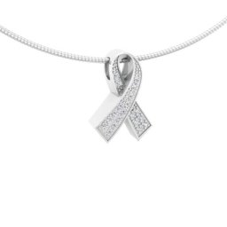 Witgouden Assieraad Ribbon met 20 Diamantjes