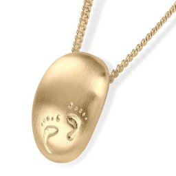 Ashanger Gouden Bol Ovaal met Babyvoetjes