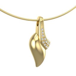 Gouden Ashanger Fantasie Vlam, 16 Edelsteentjes