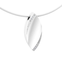 Ashanger Witgouden Vlam met 8 Diamantjes