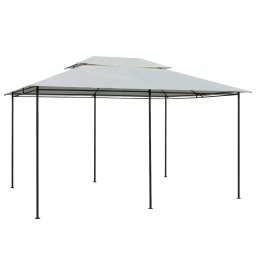 vidaXL Tuinpaviljoen met gordijnen 4x3 m wit