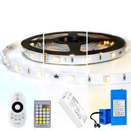 Led strip op batterij dual white basic complete set 1 meter