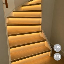 Trapverlichting led strip warm wit - complete set 130 cm