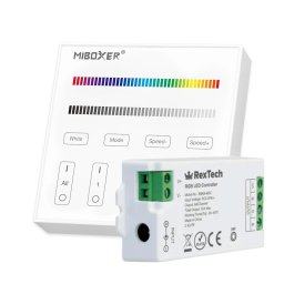 Touch panel RGB wandbediening inclusief controller draadloos op batterij