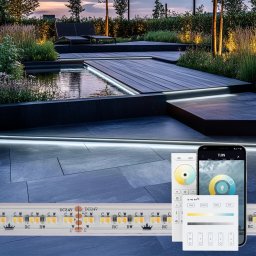 1 meter dual white led strip voor buiten complete set