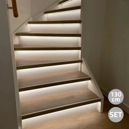 Trapverlichting led strip helder wit - complete set 130 cm