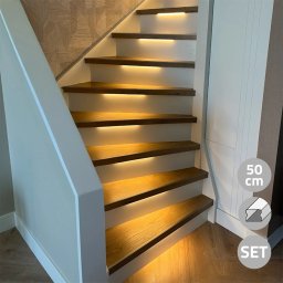 Trapverlichting led strip warm wit 50 cm - complete set inclusief profiel