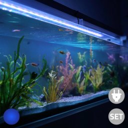 50 t/m 70 cm blauw complete set aquarium led strip