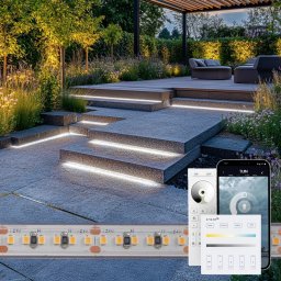 2 meter helder wit led strip voor buiten complete set