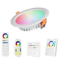 RGBWW led inbouwspot met afstandsbediening 1-4 lampen 15 watt