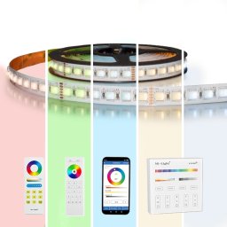 6 meter RGBWW led strip pro met 576 leds - complete set