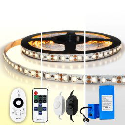 Led strip op batterij warm wit, helder wit of koud wit complete set 4 meter premium