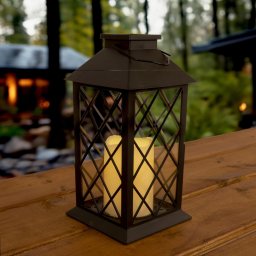 Solar led lantaarn candle ii | warm wit licht |met vlameffect