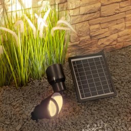 Solar spot heads complete set met twee spots en los solarpaneel