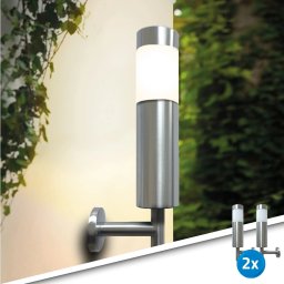 Solar wandlamp lucifer rvs op zonne energie