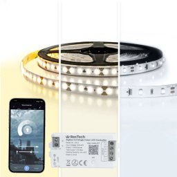 1 meter complete set witte led strip met Zigbee controller