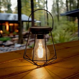 Trendy solar led tafel- en hanglamp vogue, | zwart metaal