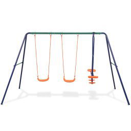 vidaXL Schommelset met 4 zitjes oranje