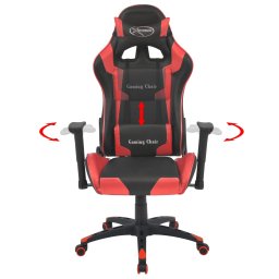 vidaXL Bureau-/gamestoel verstelbaar kunstleer rood