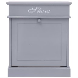 vidaXL Schoenenkast 50x28x58 cm paulowniahout grijs