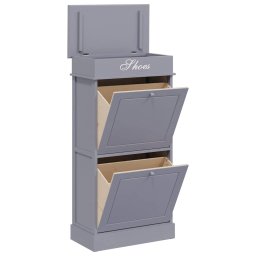 vidaXL Schoenenkast 50x28x98 cm paulowniahout grijs
