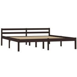 vidaXL Bedframe massief grenenhout donkerbruin 160x200 cm