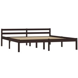 vidaXL Bedframe massief grenenhout donkerbruin 180x200 cm