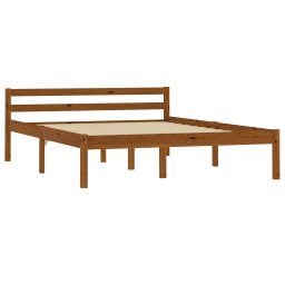 vidaXL Bedframe massief grenenhout honingbruin 120x200 cm