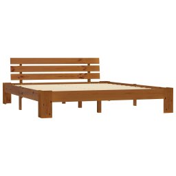 vidaXL Bedframe massief grenenhout honingbruin 180x200 cm