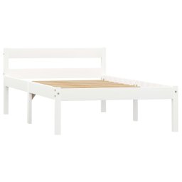 vidaXL Bedframe massief grenenhout wit 90x200 cm