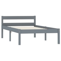 vidaXL Bedframe massief grenenhout grijs 100x200 cm