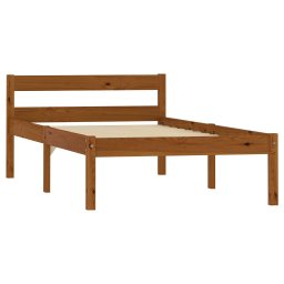 vidaXL Bedframe massief grenenhout honingbruin 100x200 cm