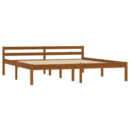 vidaXL Bedframe massief grenenhout honingbruin 160x200 cm