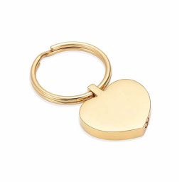Sleutelhanger met Asbestemming Hartje Goud