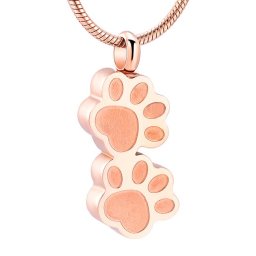 RVS Ashanger Pootafdrukken Rozegoud, inclusief Collier